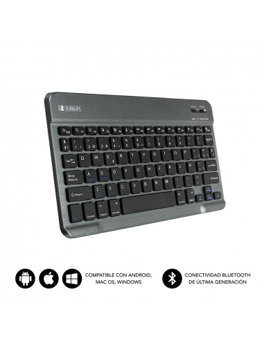 Subblim teclado Smart Bluetooth para tablet y smart TV gris