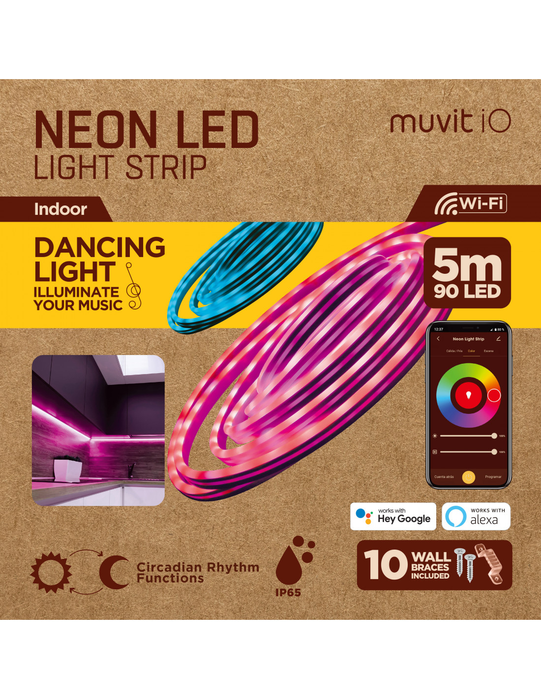 muvit iO Tira LED WiFi Neón RGB 5m