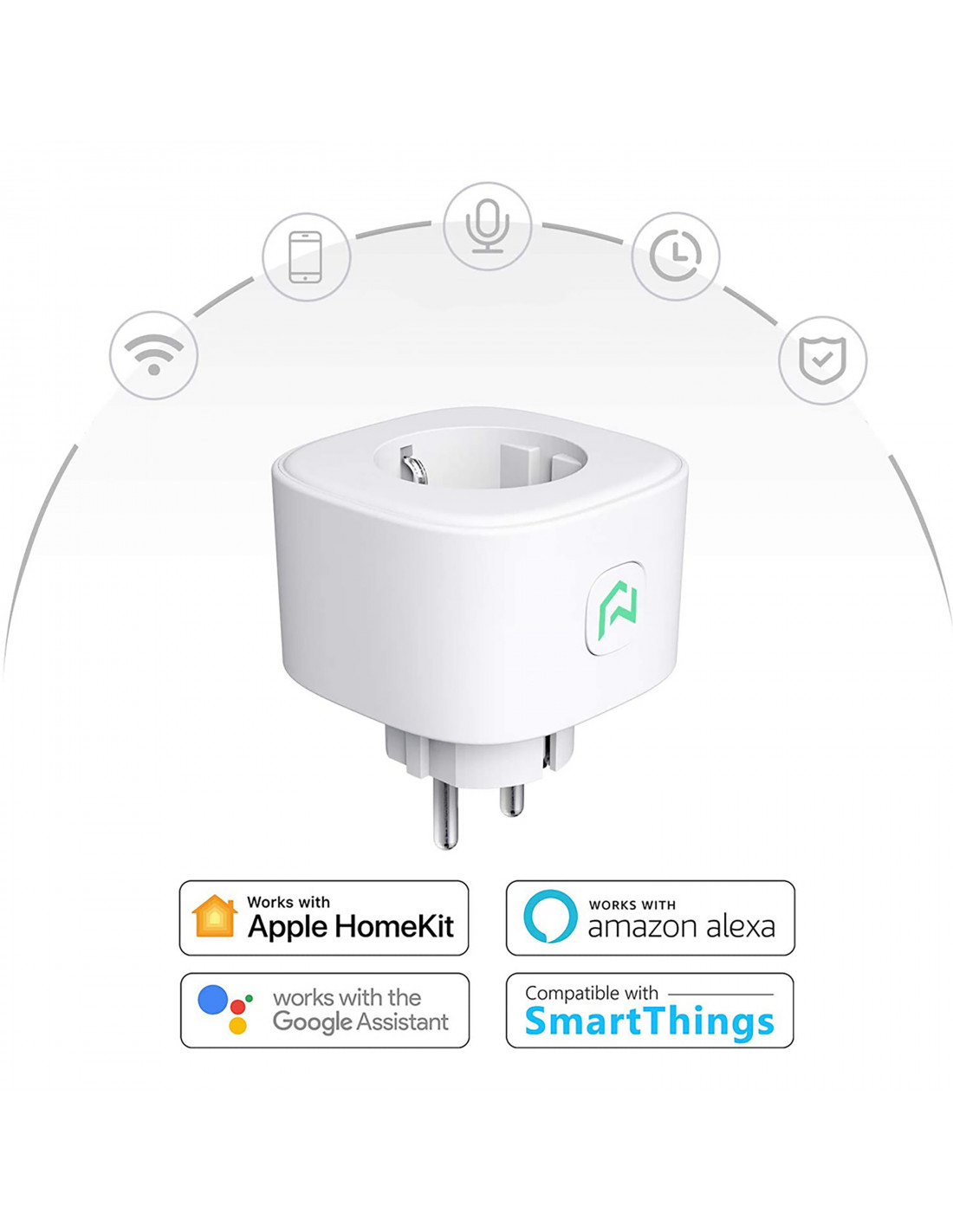 Meross - Mini enchufe inteligente, 16 A y WiFi fiable, compatible con  HomeKit de Apple, Siri, Alexa, Echo, Asistente de Google, Nest Hub y