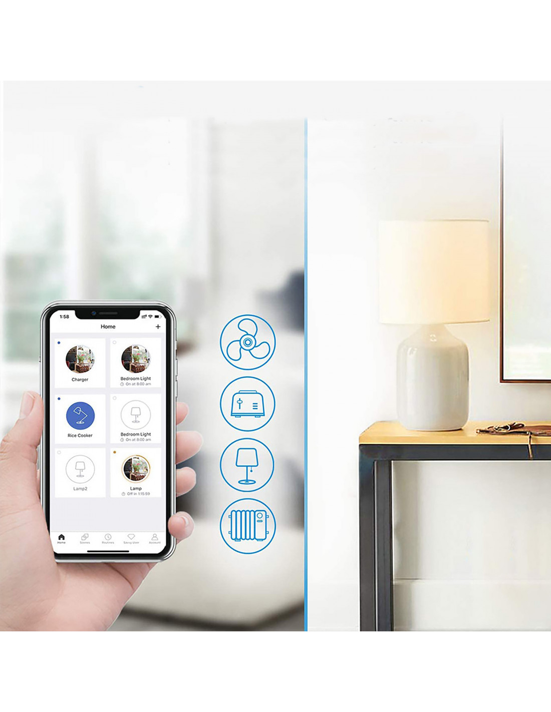 meross Enchufe inteligente para exteriores, WiFi para exteriores, funciona  con Apple HomeKit,  Alexa, SmartThings, enchufe inteligente