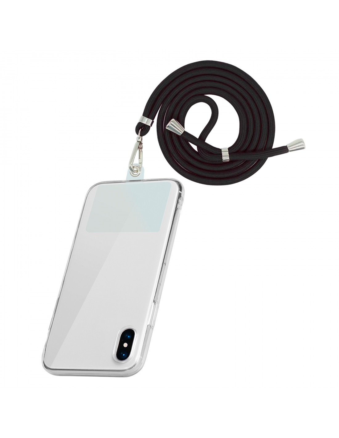 Icoveri Cordón Colgante para Cuello Universal Negro para Smartphone