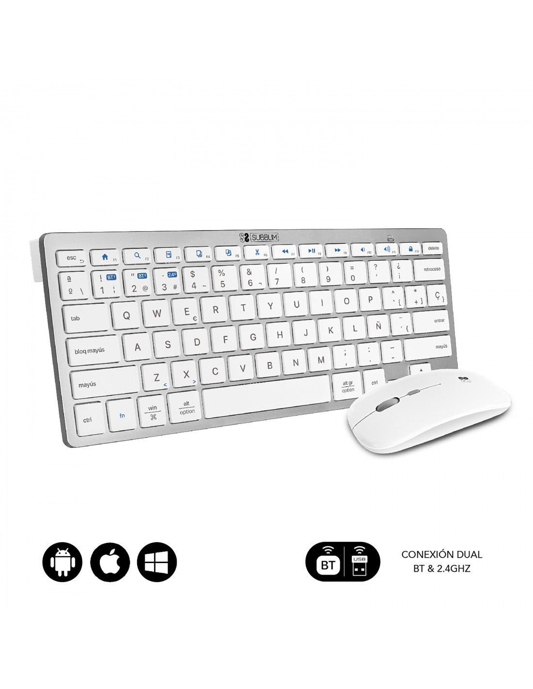 TECLADO INALAMBRICO BLUETOOTH MULTIDISPOSITIVO