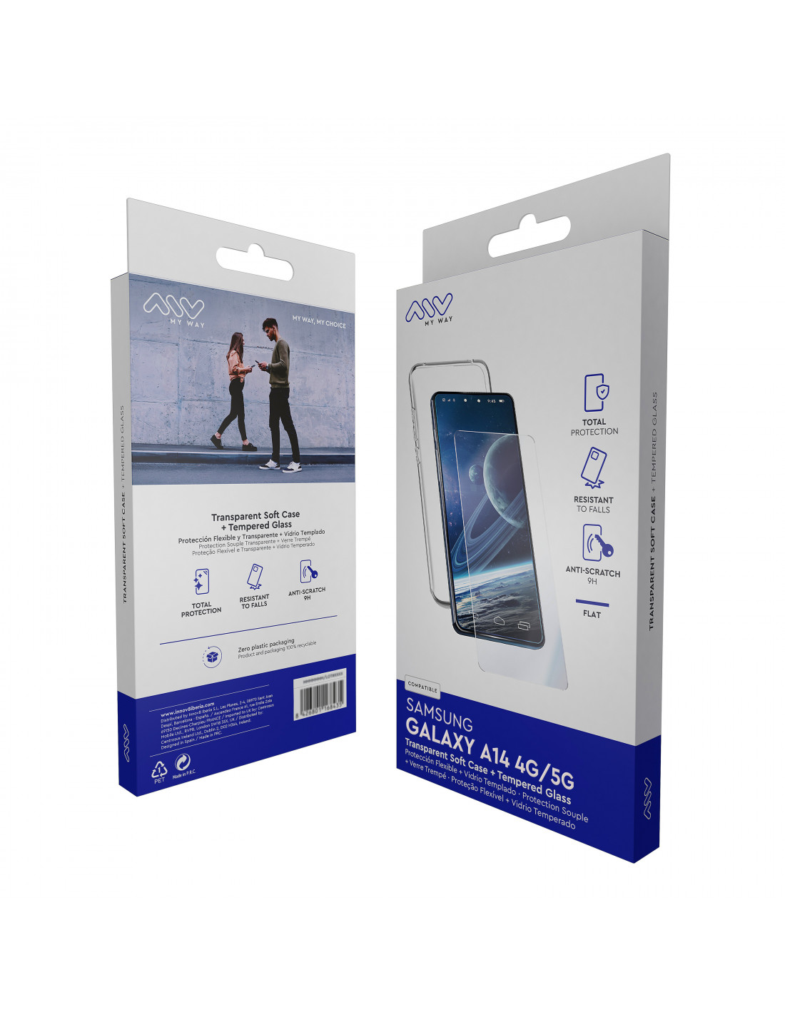 Funda compatible con Samsung Galaxy A14 5G, teléfono celular Loopy ultra  delgada, carcasa para teléfono inteligente con agarre ajustable, marco