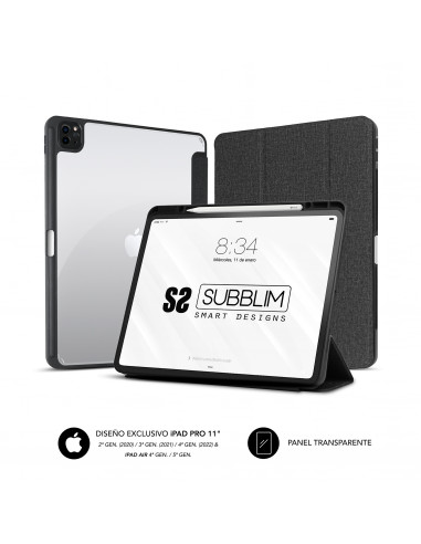 Subblim Shock Case compatible con Apple iPad Pro 11 2022/2021/2020  transparente/negra