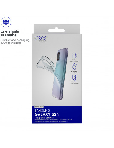 myway funda compatible con Samsung Galaxy S24 transparente