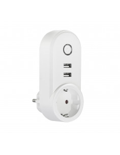 meross Regleta Italiana Alexa multienchufe Inteligente con USB WiFi con 3  Tomas CA 4 Puertos USB, Enchufe Inteligente protección contra sobrecarga