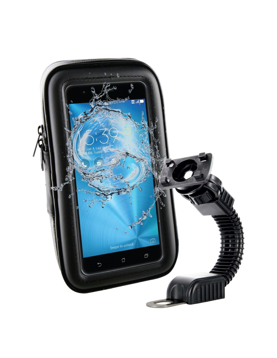 ULDIGI Soporte para teléfono móvil para espejo retrovisor de motocicleta,  negro, compatible con teléfonos inteligentes