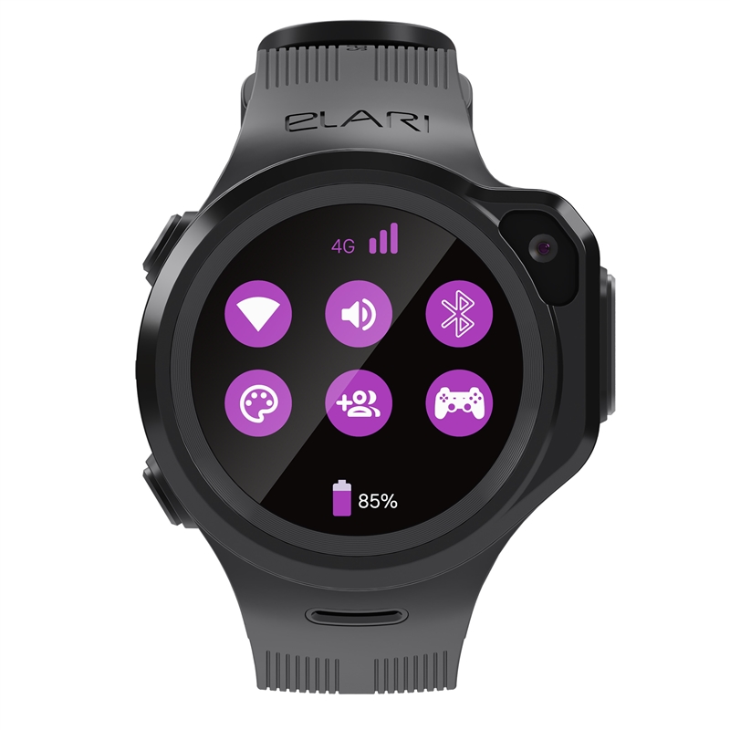 Elari smatchatch Kidphone 4GR para niños GPS/LBS/WI-FI,     pantalla redonda, cámara, resist. salpicaduras negro