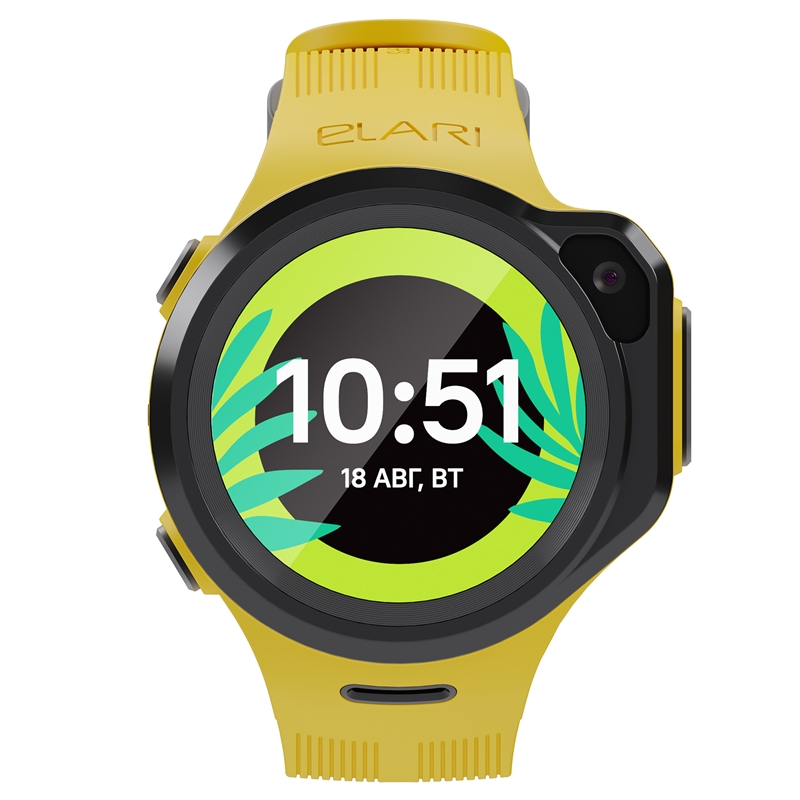 Elari smartwatch Kidphone 4GR Reloj GPS/LBS/WI-FI,          pantalla redonda,cámara y resistente a salpicaduras amarillo