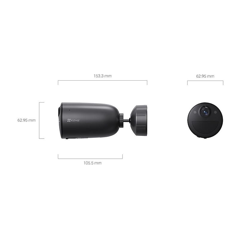 Ezviz  kit cámara de vigilancia EB3, exterior,4G, 2K, visiona, Wi-Fi + panel solar negro