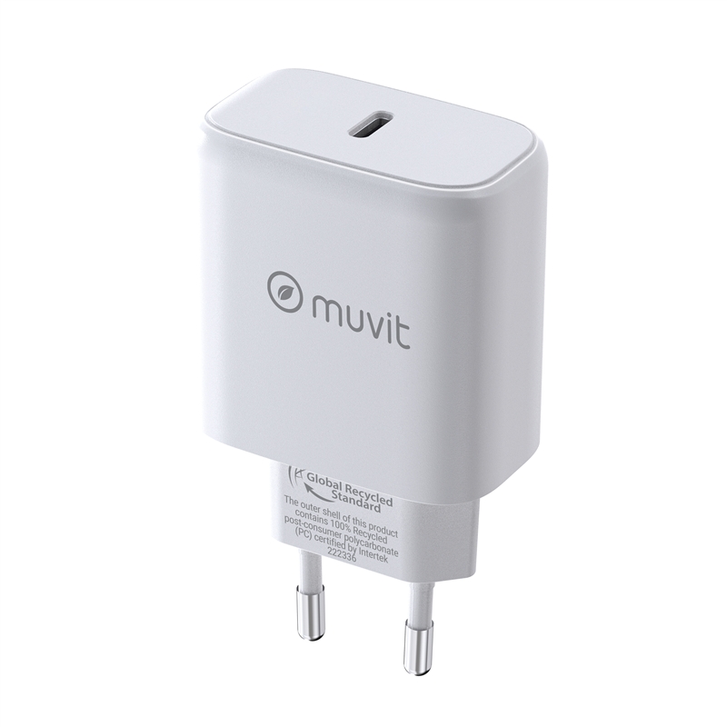 muvit for change cargador de pared Tipo C PD 45W blanco