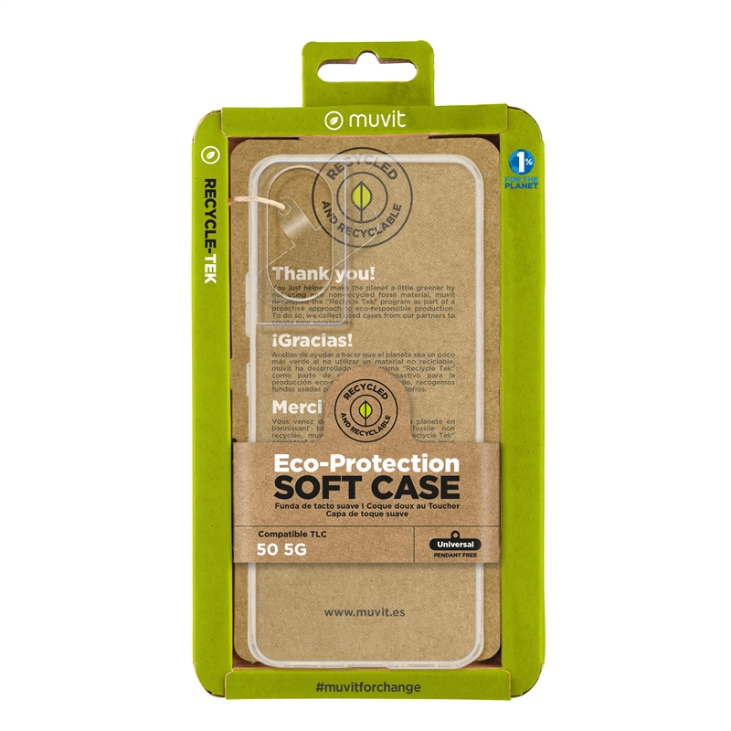 muvit for change funda compatible con TCL 50 5G transparente