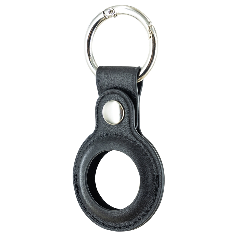 muvit for change funda llavero compatible con Airtag piel negra