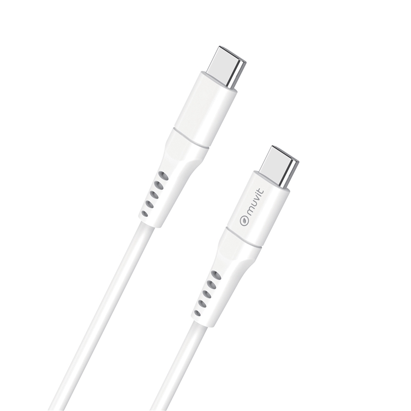 muvit for change cable Tipo C a Tipo C 3A/60W 0.2m blanco