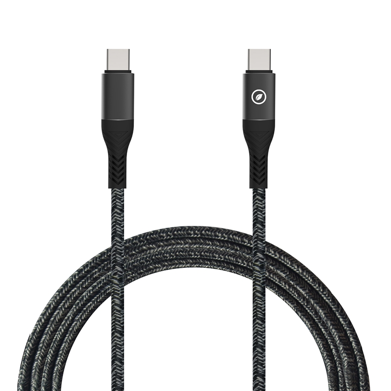 muvit for change cable Tipo C a Tipo C 5A/100W 1.2m resistente negro