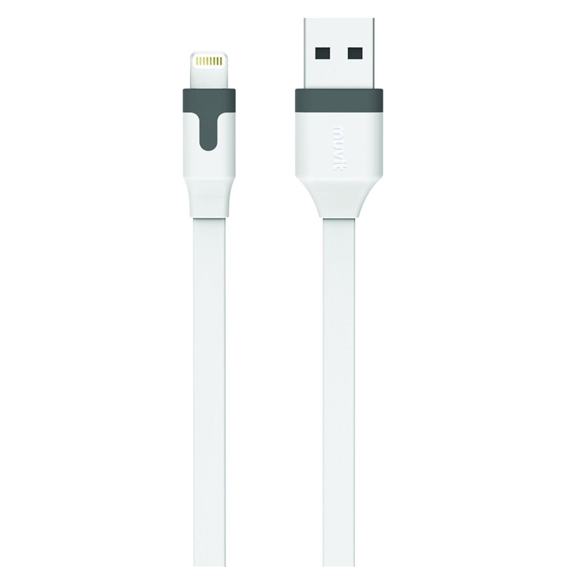 muvit cable USB-Lightning MFI 2.4A 2m blanco
