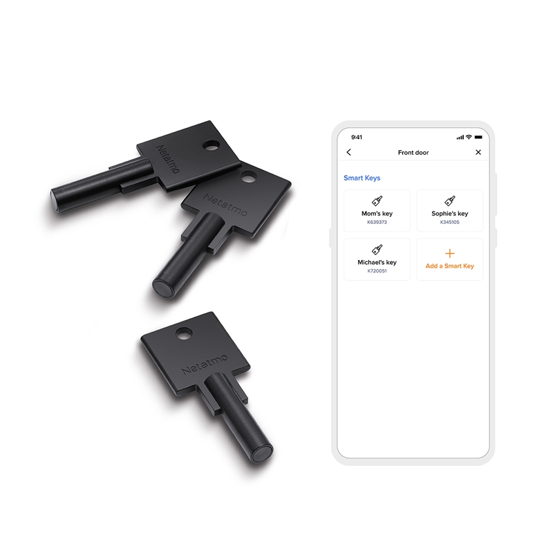 Netatmo pack 3 llaves inteligentes para cerradura