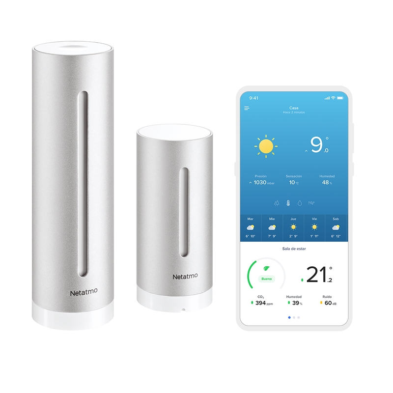 Netatmo estación meteorológica inteligente plata