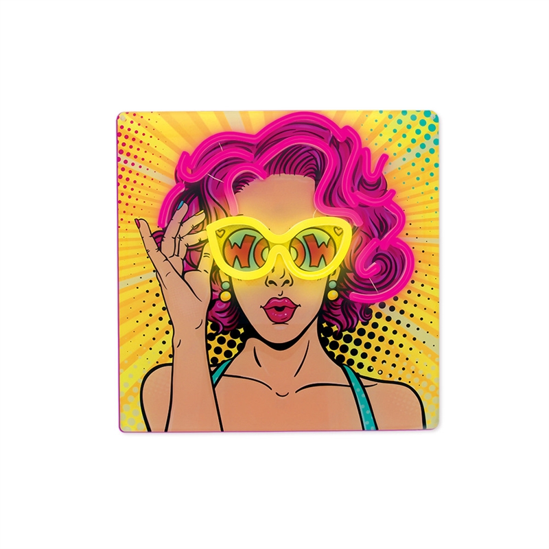 Forever Neon ART Led Power Woman yellow-purple FLA02
