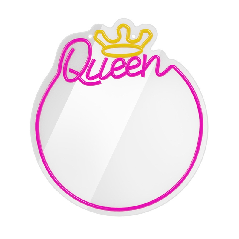 Forever Neon Mirror LED Queen warm white pink FMNE04