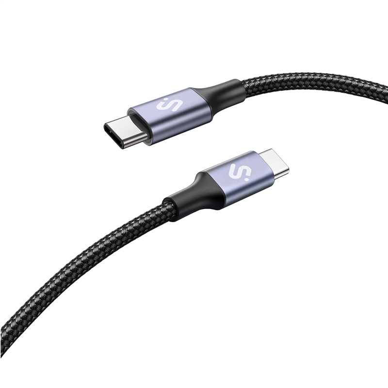 Subblim cable Plus 100W Tipo C 2m chip e-marker black