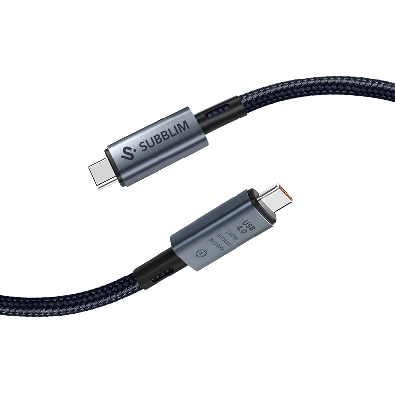 Subblim cable High 240W Tipo C USB4,0 1,5m Chip e-marker