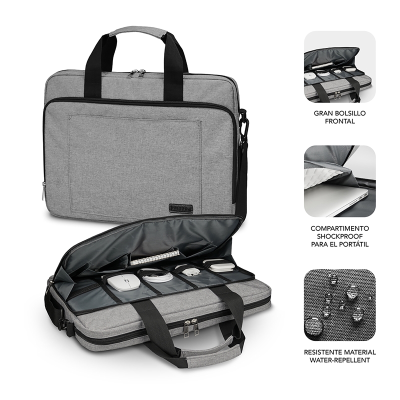 Subblim Air Padding bolsa portátil 15,6" gris