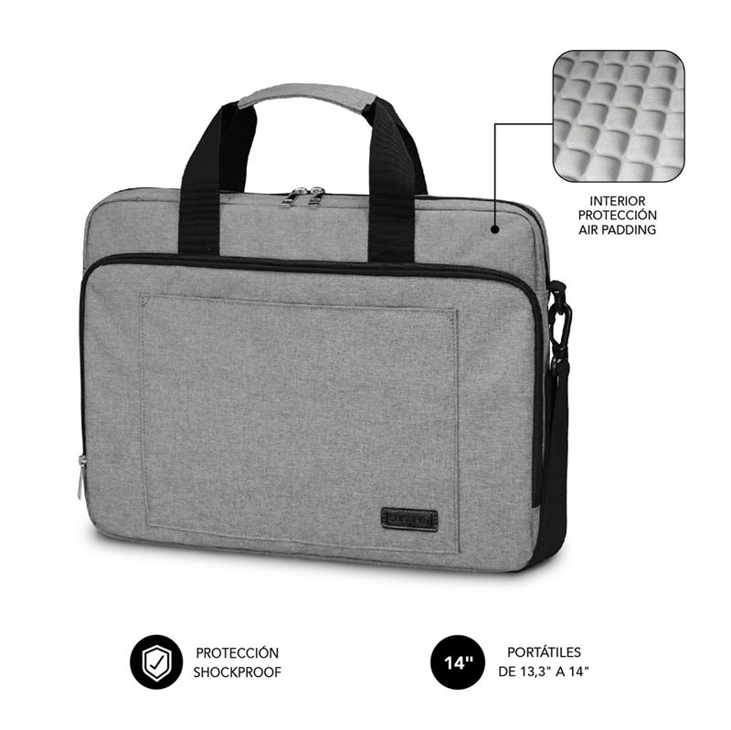 Subblim Air Padding bolsa portátil 13,3-14" gris