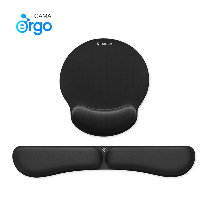 Subblim pack Ergo Memoryflex para teclado y ratón wrist rest negro