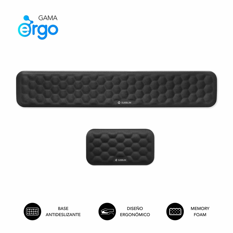 Subblim pack Ergo Airpadding teclado+ratón wrist rest black